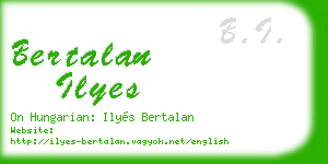 bertalan ilyes business card